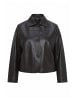 Ulla Popken Lederjacke in mahagoni
