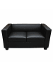 MCW 2er Sofa Lille, Kunstleder, Kunstleder, schwarz