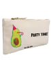 Mr. & Mrs. Panda Pouch Avocado Party Zeit mit Spruch in Weiß