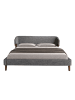 Angel Cerdá Bett 7173 in Grau / Walnuss – (B)211 x (H)220 x (T)95 cm