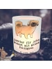 Mr. & Mrs. Panda Windlicht aus Glas Pekingese Moment mit Spruch in Transparent