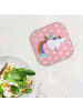 Mr. & Mrs. Panda Untersetzer Glas Einhorn Fliegendes Pferd ohne ... in Rot Pastell