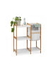 relaxdays Badregal in Natur/Weiß - (B)65,5 x (H)76 x (T)33 cm