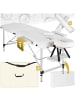 tectake 2 Zonen Massageliege-Set  210 x 95 x 89 cm, weiß
