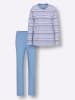WITT WEIDEN Schlafanzug in himmelblau-weiß-gestreift