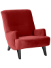 58 aufm Kessel Sessel Kajsa 71x80x101 Bezug Samtvelours Buche schwarz/ziegel