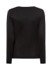 Marie Lund Langarmshirt mit Rundhalsausschnitt in schwarz
