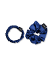 Ailoria DOUX Set Scrunchies S und M aus Seide in blau
