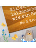 Mr. & Mrs. Panda Handtuch Sternzeichen Skorpion Design mit Spruch in Weiß