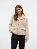 Vero Moda Kunstfell Jacke in Oatmeal