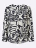 Heine Druckbluse in champagner-marine-bedruckt