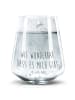 Mr. & Mrs. Panda Trinkglas Fuchs Blumen mit Spruch in Transparent