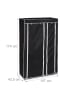 relaxdays 1x Stoffschrank in Schwarz - (B)107 x (H)174 x (T)42,5 cm