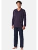 Schiesser Schlafanzug Comfort Essentials in Aubergine