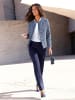 WITT WEIDEN Bouclé-Blazer in marine-eisblau-meliert