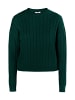 myMo Damen Strickpullover in Dunkelgrün