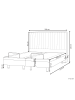 Beliani Doppelbett CASTELLAN in Beige - (W) 180 x (H) 120 x (L) 216 cm