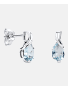 Diamant L'éternel Ohrstecker aus 375 Weißgold mit Aquamarin
