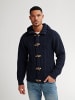Petrol Industries Strickjacke mit Zopfmuster Anchorage in Blau
