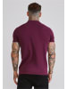 SikSilk Polo Shirt in burgundy