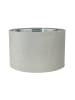 Licht-Erlebnisse Lampenschirm Ø 28 x (H)18 cm in Hellgrau Silber gebürstet