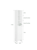 SoBuy Hochschrank in Reinweiß - (W) 30 x (H) 170 x (L) 30 cm