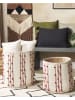 Beliani 2er-Set Korb KHEL in Beige/Rot