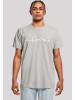 F4NT4STIC T-Shirt Herzschlag Berge Wandern in grau meliert
