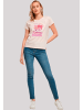 F4NT4STIC Ladies Box Tee Love and Coffe Valentinstag in pink