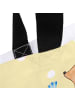 Mr. & Mrs. Panda Tasche Igel Blumen ohne Spruch in Gelb Pastell