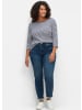 sheego Stretch-Jeans in dark blue denim