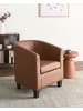 Beliani Sessel BORWICK in Braun/Schwarz - (W) 68 x (H) 61 x (L) 58 cm