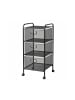 relaxdays Rollwagen in Schwarz - (B)33 x (H)63 x (T)31,5 cm