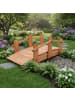 relaxdays Gartenbrücke in Orange - (B)32 x (H)25 x (T)70 cm