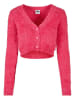 Urban Classics Urban Classics Damen Ladies Cropped Feather Cardigan in hibiskus pink
