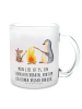 Mr. & Mrs. Panda Teetasse Pinguin Lagerfeuer mit Spruch in Transparent