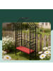 relaxdays Rosenbogen in Schwarz – (B)150 x (H)247 x (T)43 cm