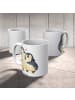 Mr. & Mrs. Panda XL Tasse Pinguin umarmen ohne Spruch in Weiß