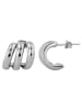 Adeliás Damen Ohrringe – Creole aus Edelstahl in silber