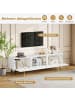 ABRIHOME TV Schrank in Weiß 180x40x48 cm mit 3 Klapptüren für 80 Zoll Fernseher