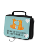 Mr. & Mrs. Panda badtasche Füchse Liebe mit Spruch in Türkis Pastell
