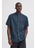 BLEND Kurzarmhemd BHBOBBY Shirt mandarin ss in Blau
