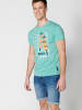 KOROSHI Kurzarm T-Shirt in grun