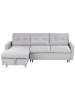 Beliani Ecksofa FLAKK in Grau/Braun - (W) 232 x (H) 90 x (L) 147 cm