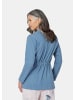 GOLDNER Fleece-Jacke Leichte Fleecejacke mit Bindeband in blau