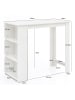 KADIMA DESIGN Bartisch WL5.732 120 x 107,5 x 60 cm Stehtisch Holz in Weiß