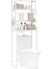 COSTWAY 3-stöckig Toilettenregal Waschmaschinenregal in Weiß