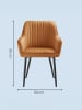 SONGMICS 2er-Set: Esszimmerstuhl in karamellbraun - (B)62.5 x (H)85 x (T)60 cm