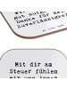 Mr. & Mrs. Panda Bierdeckel Spruch Busfahrer Sicherheit mit Spruch in Weiß