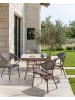 Beliani 4er-Set Gartenstuhl CASPRI II in Grau/Braun